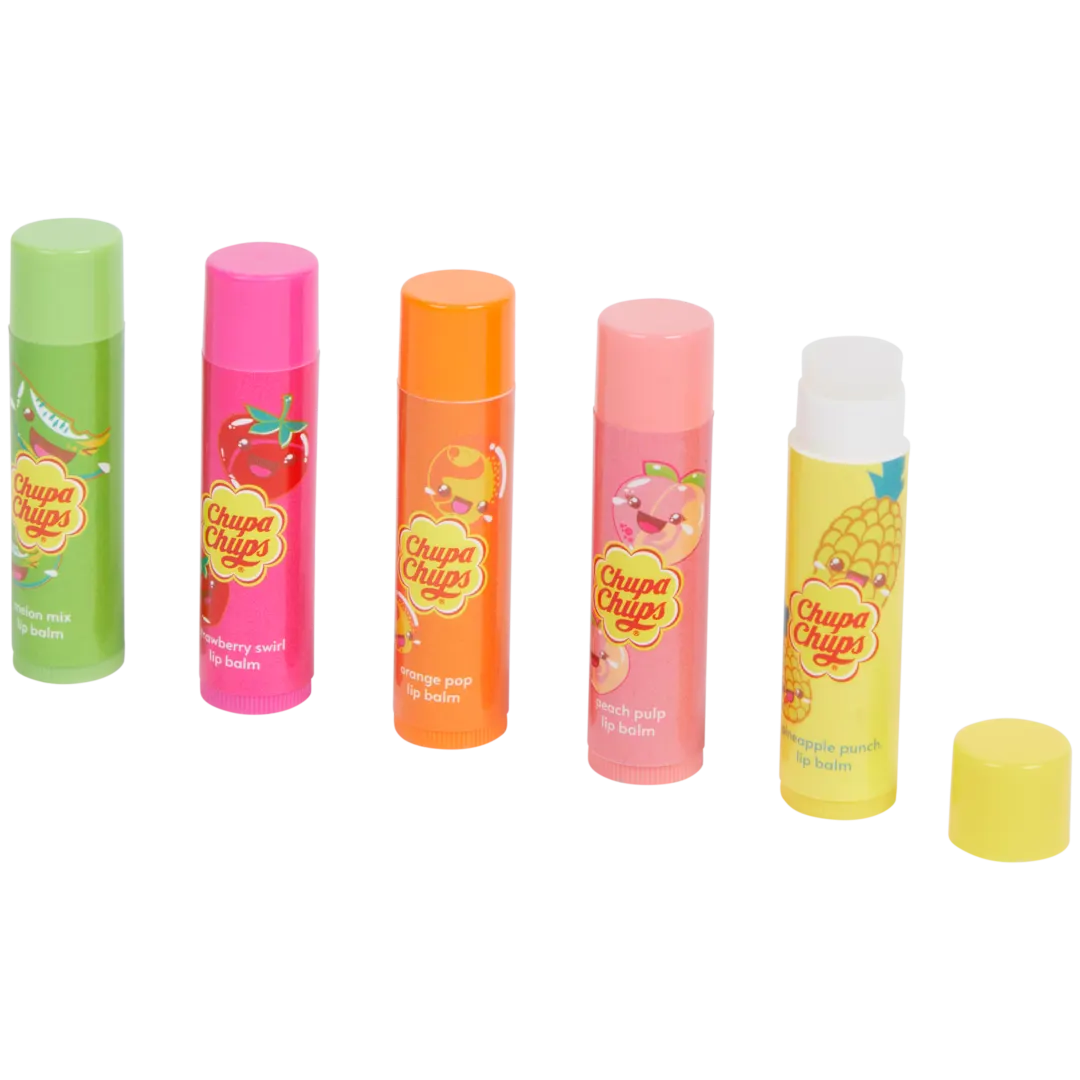 Chupa chups Lippenbalsem Set Fruity Kissable Lips 5 stuks