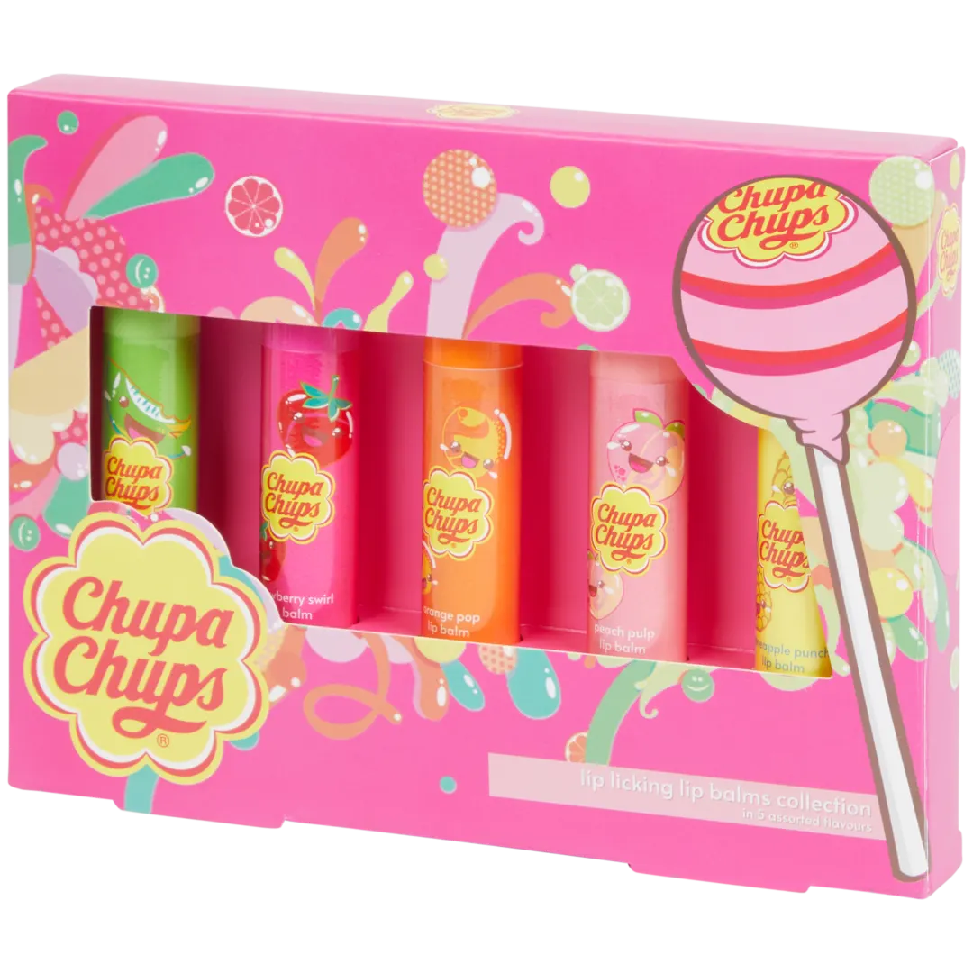 Chupa chups Lippenbalsem Set Fruity Kissable Lips 5 stuks