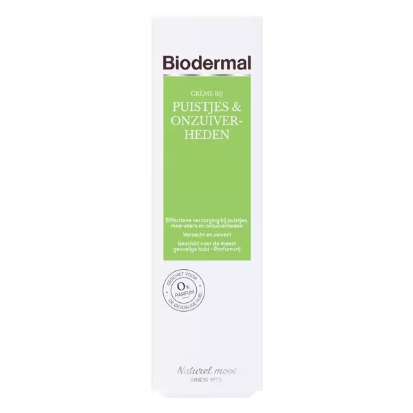 Biodermal Crème bij Puistjes & Onzuiverheden