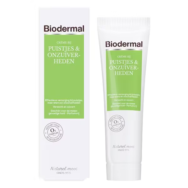 Biodermal Crème bij Puistjes & Onzuiverheden