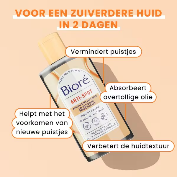 Bioré Anti-Puistjes Cleanser met Houtskool
