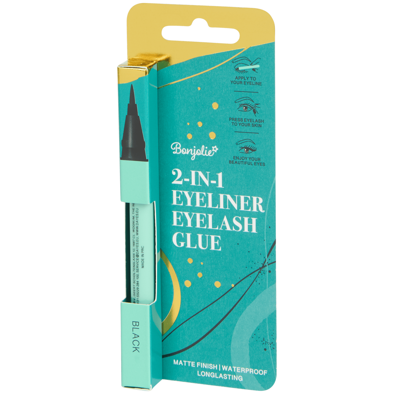 Bonjolie LashLine Duo – Eyeliner & Wimperlijm in één