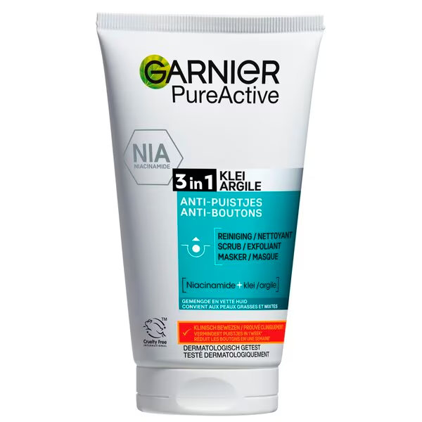 Garnier Pure Active Anti-Puistjes 3-in-1 Klei