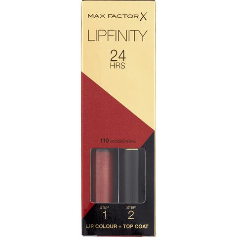 Max Factor Lipfinity Lip Colour 110 Passionate – Langhoudende Vloeibare Lipstick