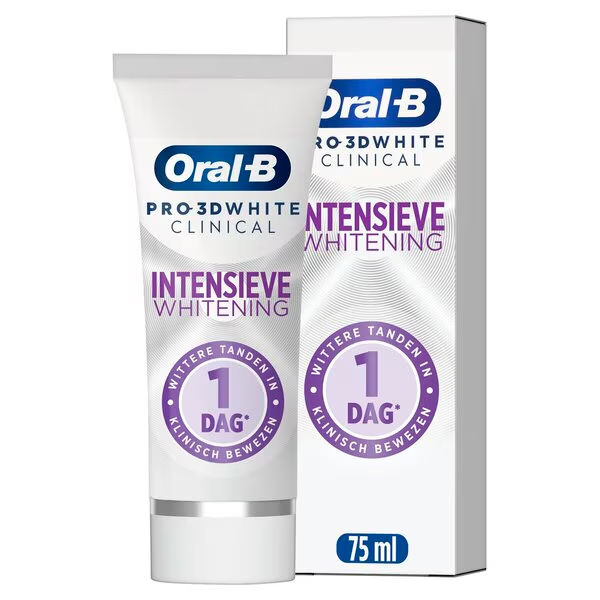 Oral-B Pro 3D White Clinical Intensieve Whitening Radiant White Tandpasta
